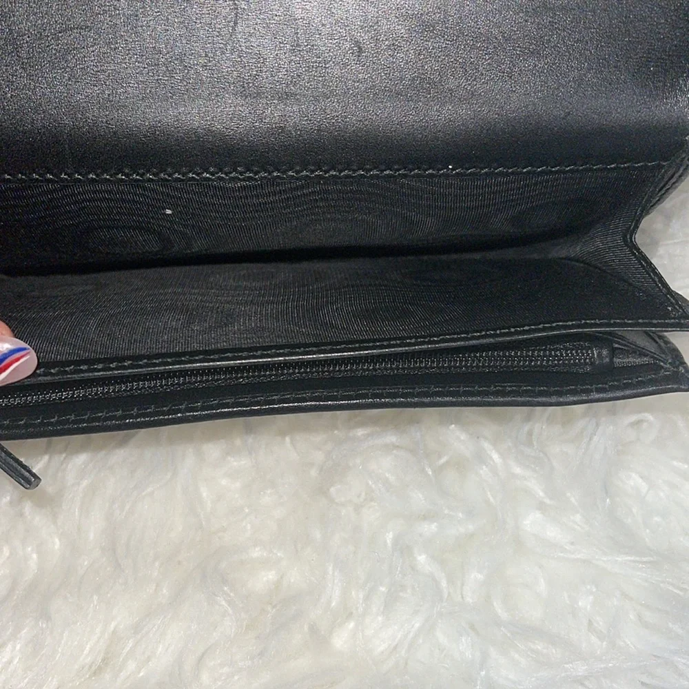 GUCCI VINTAGE CRYSTAL GUCCISSIMA GG INTERLOCKING PVC LEATHER LONG WALLET ITALY - Picture 10 of 17